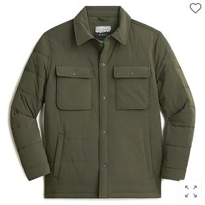 NEW J Crew Nordic PrimaLoft Insulated Overshirt Shacket GREEN Mens NWT XL